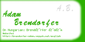 adam brendorfer business card